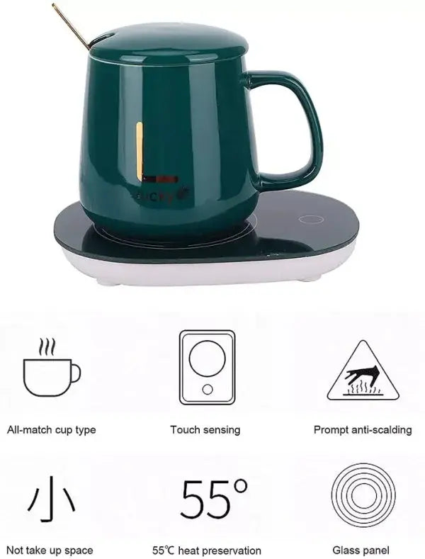 Electric Heated Coffee Mug With Temperature Controlled Pad (random Color) Product vendor